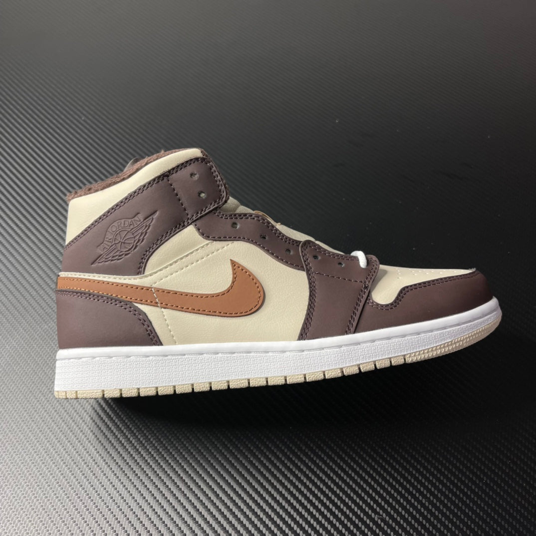 DT Batch-Air Jordan 1 Mid “Cream Dark Chocolate”